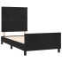 Estructura de cama sin colchón terciopelo negro 90x190