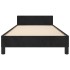 Estructura de cama sin colchón terciopelo negro 90x190