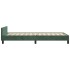 Estructura de cama sin colchón terciopelo verde oscuro