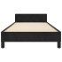 Estructura de cama sin colchón terciopelo negro 80x200