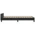 Estructura de cama sin colchón terciopelo negro 80x200