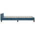 Estructura de cama sin colchón terciopelo azul oscuro 90x190