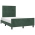 Estructura cama sin colchón terciopelo verde oscuro 120x200
