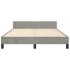 Estructura de cama sin colchón terciopelo gris claro 140x200