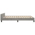Estructura de cama sin colchón terciopelo gris claro 140x200