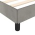 Estructura de cama sin colchón terciopelo gris claro 140x200
