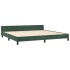 Estructura cama sin colchón terciopelo verde oscuro 200x200