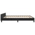 Estructura de cama sin colchón terciopelo negro 160x200