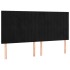 Estructura de cama sin colchón terciopelo negro 160x200