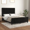 Estructura de cama sin colchón terciopelo negro 140x200 cm