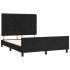 Estructura de cama sin colchón terciopelo negro 140x200