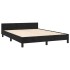 Estructura de cama sin colchón terciopelo negro 140x200