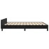 Estructura de cama sin colchón terciopelo negro 140x200