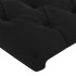 Estructura de cama sin colchón terciopelo negro 140x200