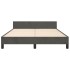 Estructura de cama sin colchón terciopelo gris oscuro