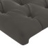 Estructura de cama sin colchón terciopelo gris oscuro