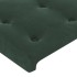 Estructura de cama sin colchón terciopelo verde oscuro
