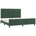 Estructura cama sin colchón terciopelo verde oscuro 160x200