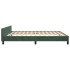 Estructura cama sin colchón terciopelo verde oscuro 160x200