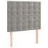 Estructura de cama sin colchón terciopelo gris claro 90x200