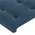 Estructura de cama sin colchón terciopelo azul oscuro 90x190