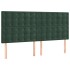 Estructura cama sin colchón terciopelo verde oscuro 140x200
