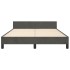 Estructura de cama sin colchón terciopelo gris oscuro