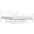 Estructura cama metal con cabecero y estribo blanco 180x200