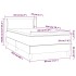 Cama box spring con colchón tela color crema 80x200