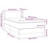 Cama box spring con colchón tela gris taupe 90x190
