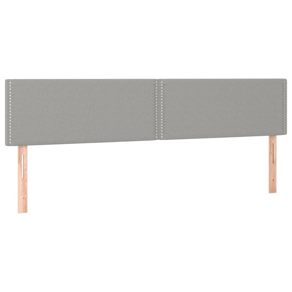 Cama box spring con colchón tela gris claro 180x200