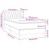 Cama box spring con colchón tela color crema 90x190