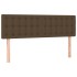 Cama box spring con colchón tela marrón oscuro 140x190