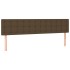 Cama box spring con colchón tela marrón oscuro 160x200