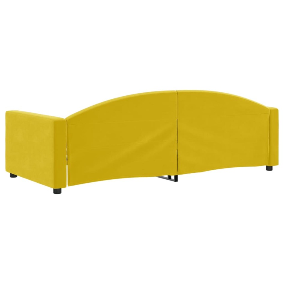 Sofá cama terciopelo amarillo 90x200