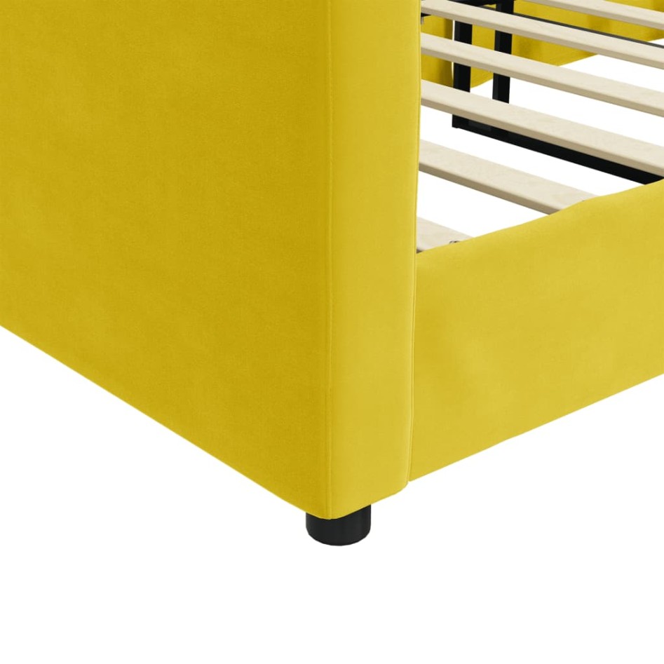 Sofá cama terciopelo amarillo 90x200