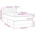 Cama box spring con colchón tela negro 100x200