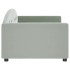 Sofá cama terciopelo gris claro 90x200