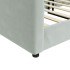 Sofá cama terciopelo gris claro 90x200
