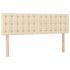 Cama box spring con colchón tela color crema 140x200