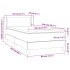 Cama box spring con colchón terciopelo rosa 80x200