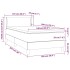 Cama box spring con colchón terciopelo gris oscuro 100x200