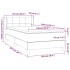 Cama box spring con colchón terciopelo gris claro 100x200
