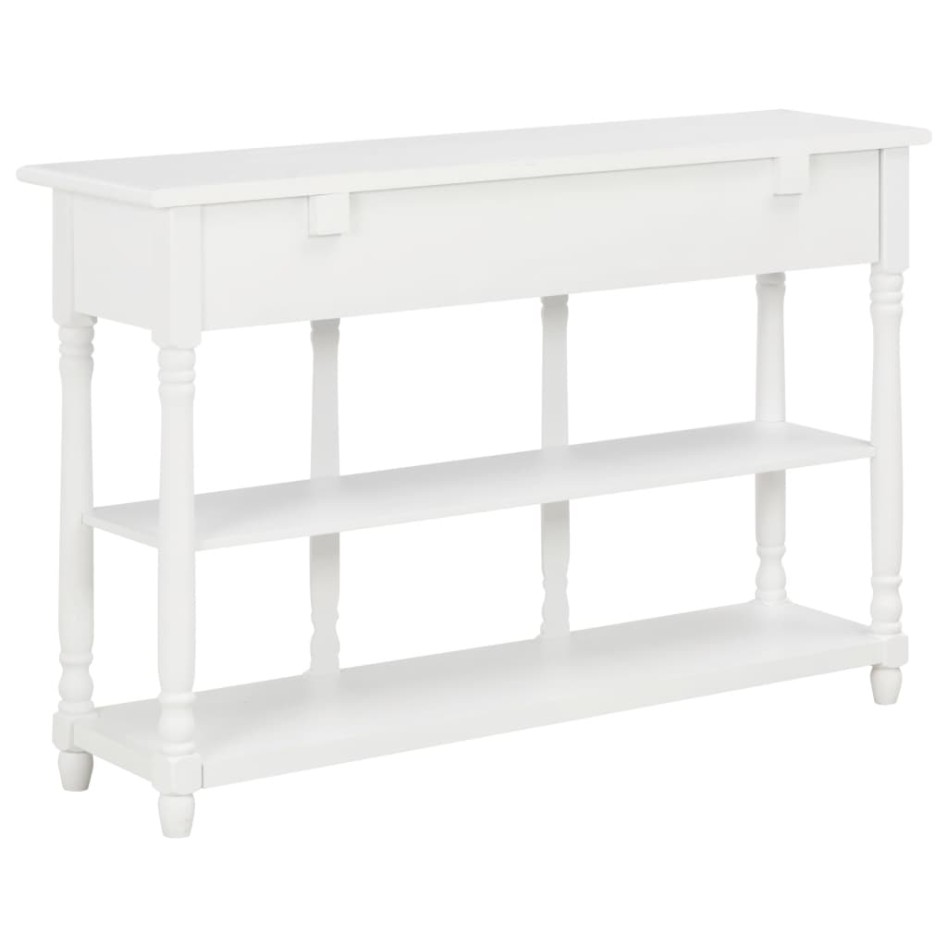 Mesa consola madera de ingeniería blanca 110x30x76