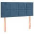 Cama box spring con colchón terciopelo azul oscuro 80x200
