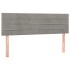 Cama box spring con colchón terciopelo gris claro 140x200