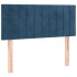 Cama box spring con colchón terciopelo azul oscuro 90x190