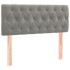 Cama box spring con colchón terciopelo gris claro 90x190