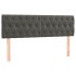 Cama box spring con colchón terciopelo gris oscuro 140x200