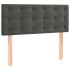 Cama box spring con colchón terciopelo gris oscuro 90x200